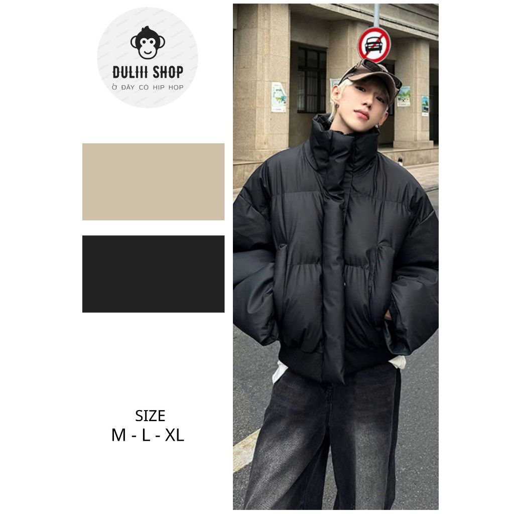 Áo Bomber Pilot chần bông form boxy tay rúm, Áo Phao bomber boxy tay rúm 2025