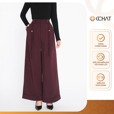 Quần Ống Rộng 𝐂𝐂𝐇𝐀𝐓 Dáng Suông Kiểu Hara Chất Liệu Tuytsi Cao Cấp 25QDS2008ST