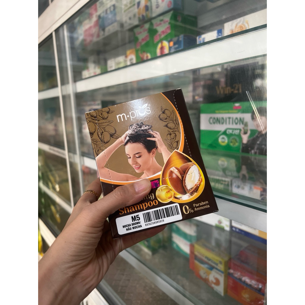 Dầu gội phủ bạc m.pros M5 nâu mocha