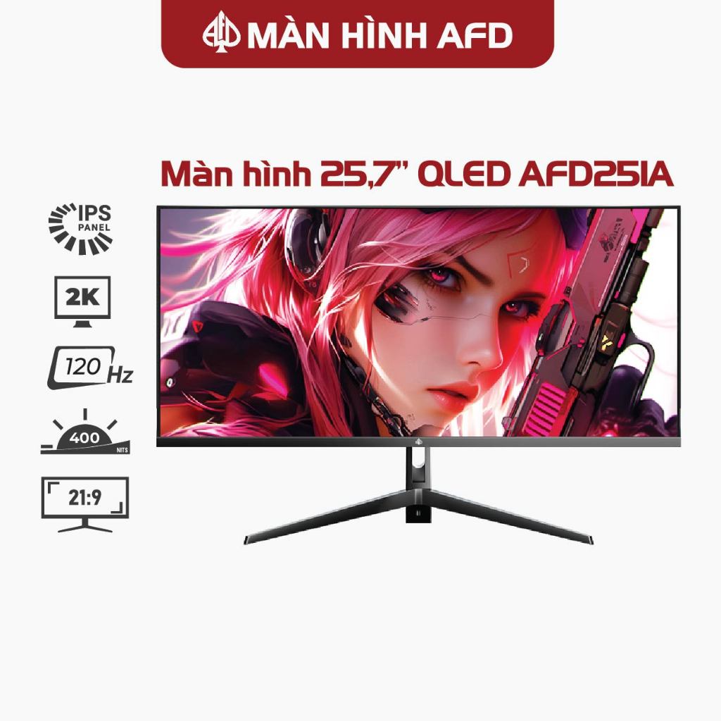 Màn hình máy tính AFD 251A ultrawide 25'' 2K(WUHD) 120Hz Qled IPS 400nits - Chuyên Đồ Họa