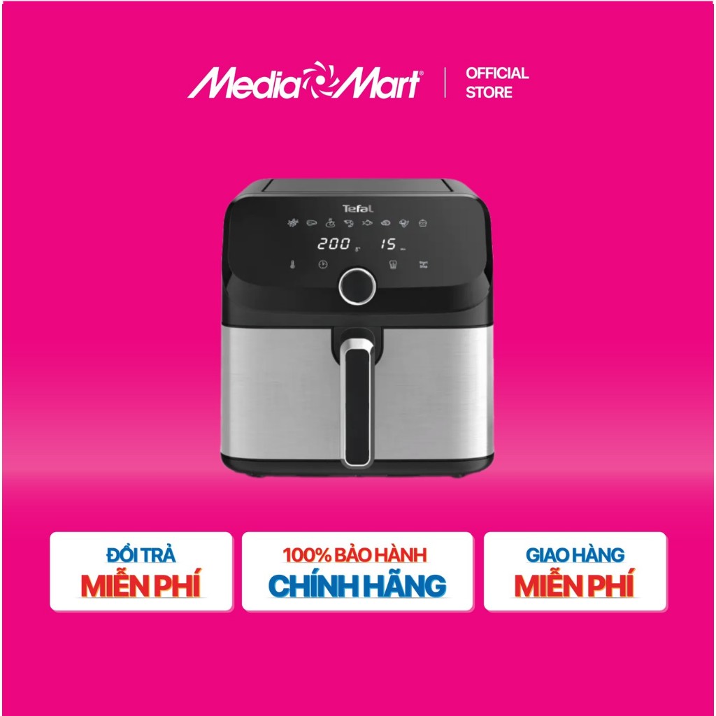 [MEDIAMART] - Nồi chiên không dầu điện tử Tefal EY855D68 EasyFry Mega 7.5L - FREESHIP,Bảo hànhchínhh