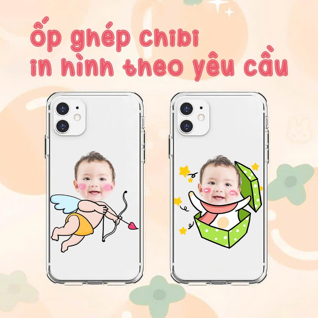 Ốp lưng chibi Ghép mặt in ảnh theo yêu cầu