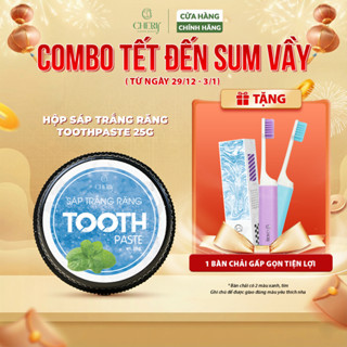  Kem Trắng Răng Dạng Sáp Tooth Paste - Làm Trắng Răng Làm Sạch Khử Mùi Hôi 25gr - Tặng Kèm Thang Đo 