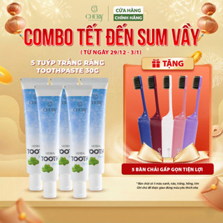   5 TUÝP  Combo 5 Kem trắng răng Tooth Paste dạng tuýp 30g CAY HƠN - Hỗ trợ trắng răng thơm miệng sạch mảng 