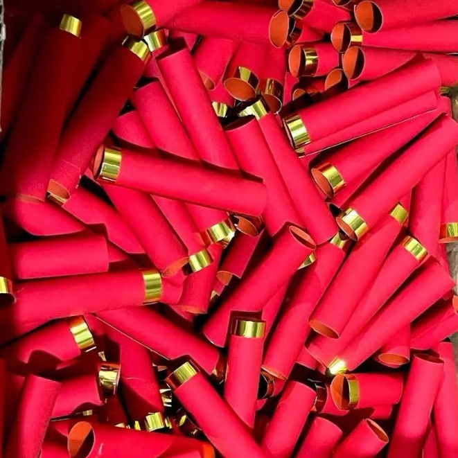 50 Ống Giấy Nhung Đỏ Cuốn Sẵn Làm Pháo Giấy Mô Hình Trang Trí Tết -  ống giấy - ống trang trí tết