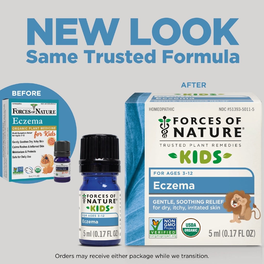 Forces of Nature Kids Eczema 5ml – Tinh Dầu Hữu Cơ Làm Dịu Da Khô Ngứa Cho Trẻ 3–12 Tuổi