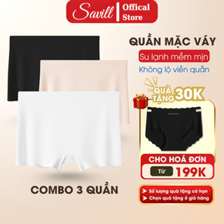  Combo 3 Quần Boxer nữ thoáng mát Set 3 Quần đùi mặc trong váy ôm body không lộ viền SAVILL V8205 