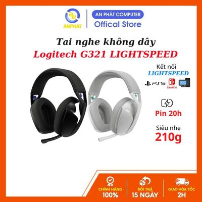 [MỚI 2025] Tai Nghe Gaming Không Dây Logitech G321 LIGHTSPEED - Siêu Nhẹ 210g - Pin 20H - Tương Thích PS5/PC/Switch