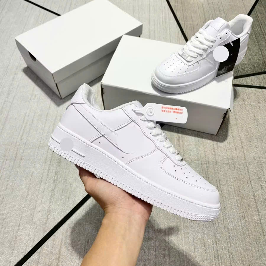 Giày_Nike Air Force 1 full trắng Nam Nữ, Giày AF1 Trắng đế Air, bản Cao Cấp fulll box bill Milio Sne