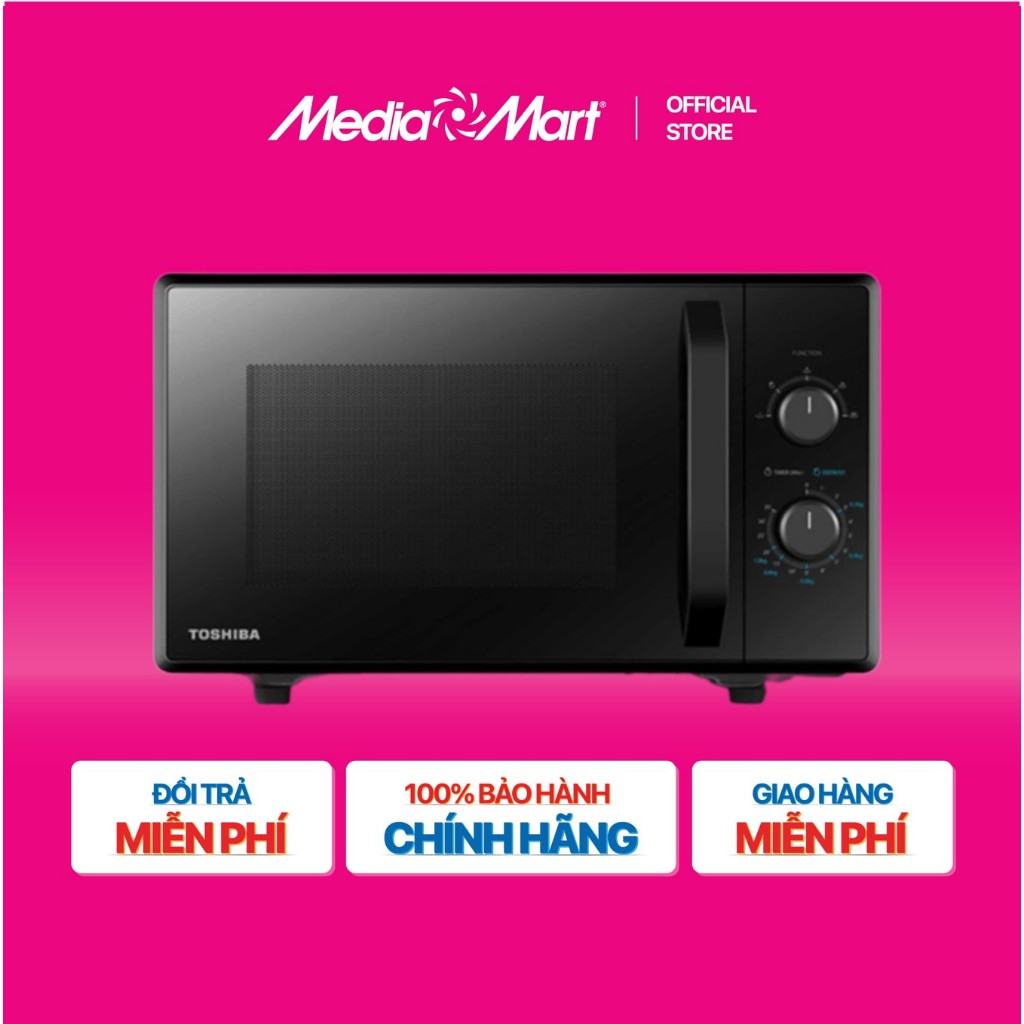 Miễn phí Ship - Lò vi sóng 24L Toshiba MW2-MM24PC(BK) Nhập khẩu Thái Lan - Bảo hành chính hãng