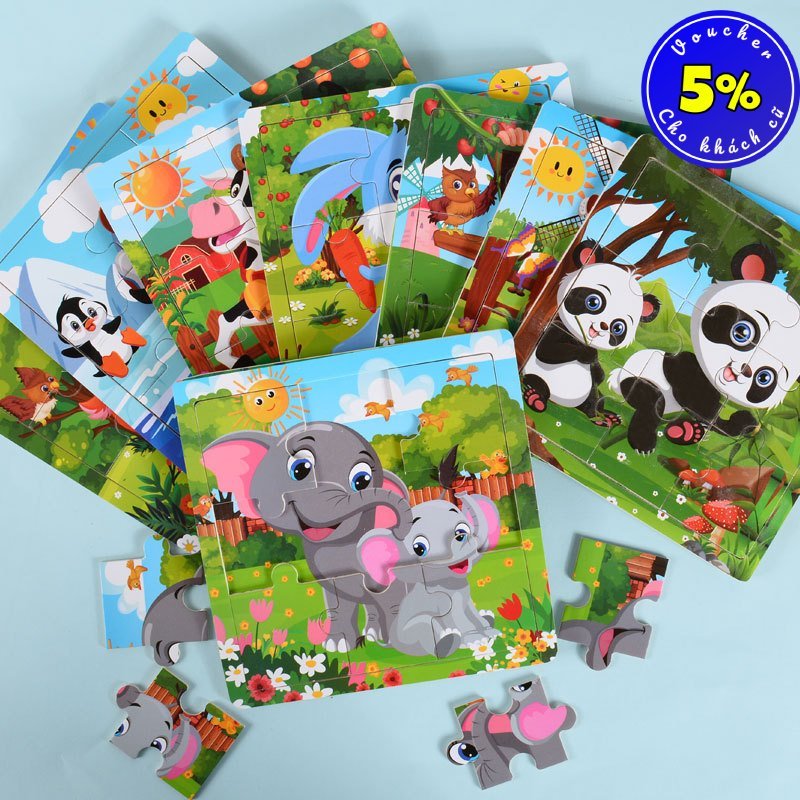 Tranh Ghép Hình Hoạt Hình Puzzle Gỗ Cho Bé 9––20 Miếng Có Tranh Đáy Giáo Dục Mới Nhất 2025