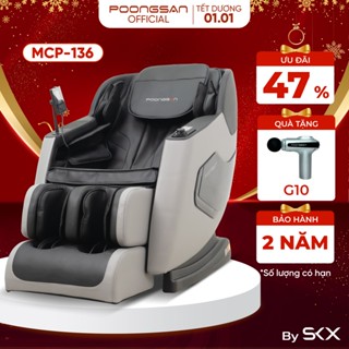   TOP DEAL  Ghế Massage POONGSAN MCP-136 Công Nghệ 4D Điều Khiển Giọng Nói + 20 Chương Trình Massage Tự Động 