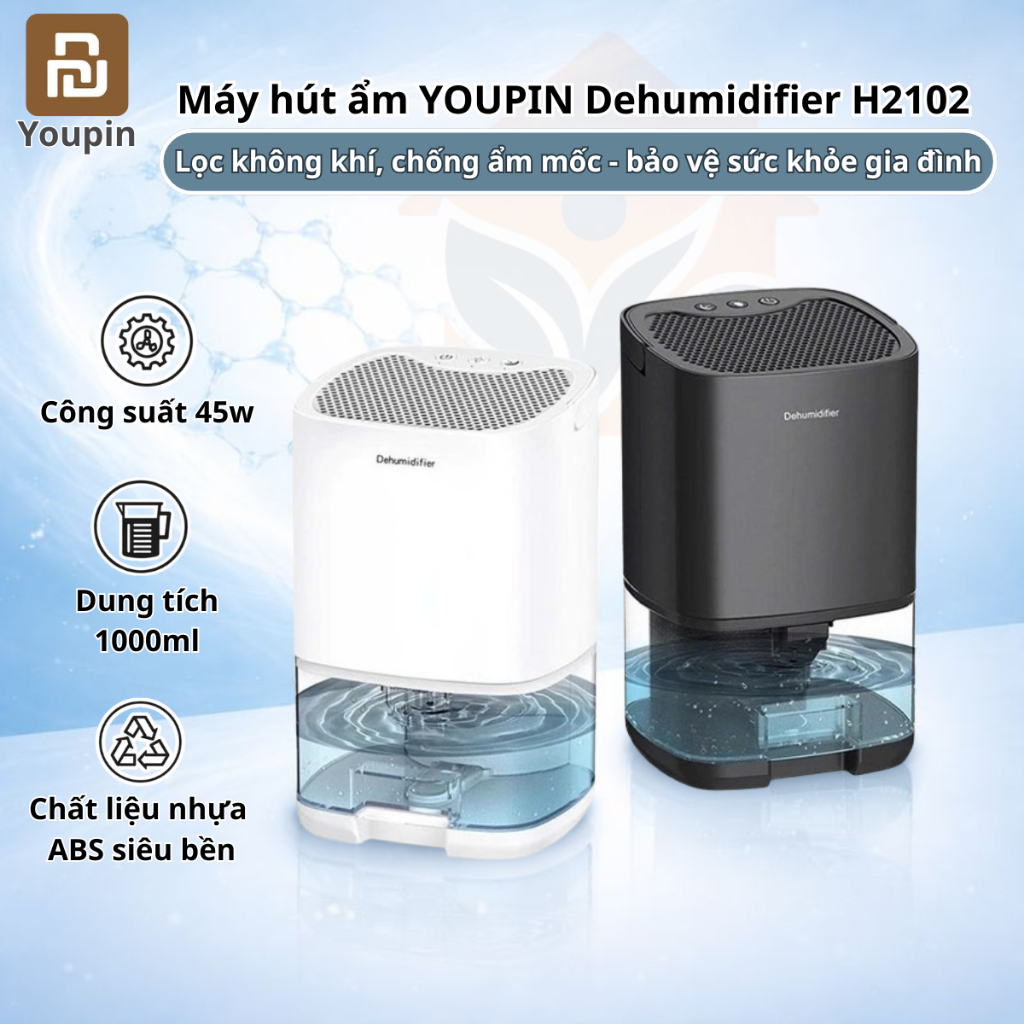 Máy hút ẩm không khí YOUPIN Dehumidifier H2102, lọc không khí chống ẩm mốc bảo vệ sức khỏe gia đình