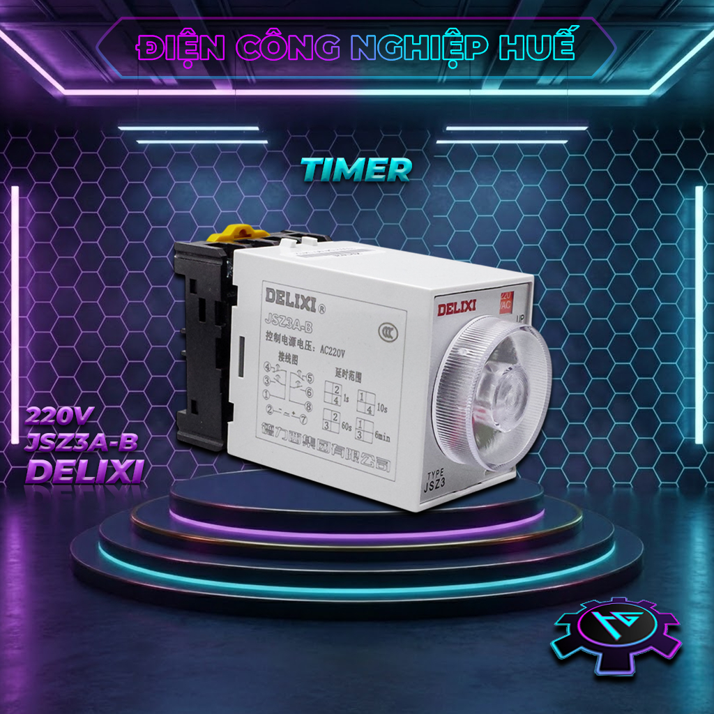 Timer on delay Delixi JSZ3 (đã bao gồm đế)
