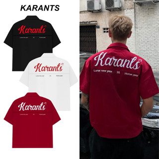   BST Tết 2026  Karants Áo Sơ Mi Boxy Tết Horse Túi Hộp Thêu Nổi Local Brand Streetwear - KR301 