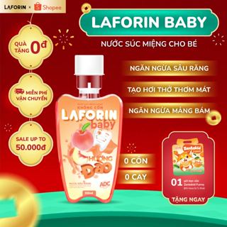 Laforin Baby Hương Đào - Nước Súc Miệng Giảm Sâu Răng, Vệ Sinh Răng Miệng Cho Bé (Chai 350ml)