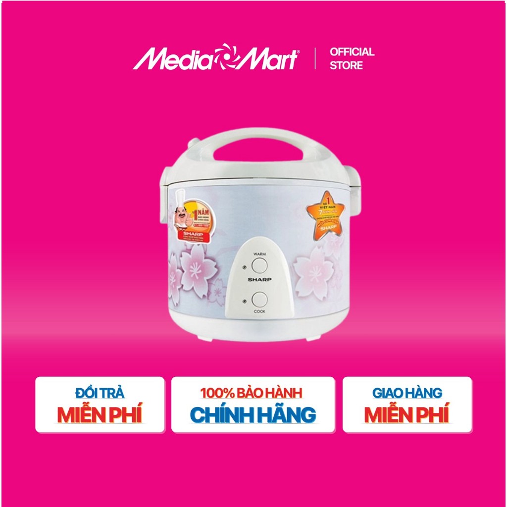[MEDIAMART] - Nồi cơm điện 1,8L Sharp KS-N192ETV "SP"- Thailand - FREESHIP,Bảo hànhchínhhãng