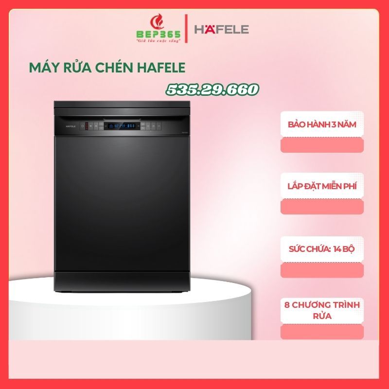 Máy Rửa Chén Hafele HDW-F605B 535.29.660 – Dung Tích Lớn – Tiết Kiệm Năng Lượng – Dễ Sử Dụng