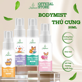 Bodymist xịt thơm khử mùi cho chó mèo JULYHOUSE 20ml giúp dưỡng da lông, thơm lâu hương nước hoa