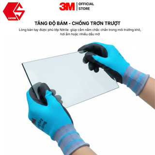 Găng tay đa dụng 3M, NBR (màu xanh dương, xám)