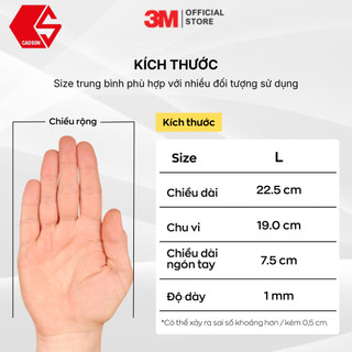 Găng tay đa dụng 3M, NBR (màu xanh dương, xám)