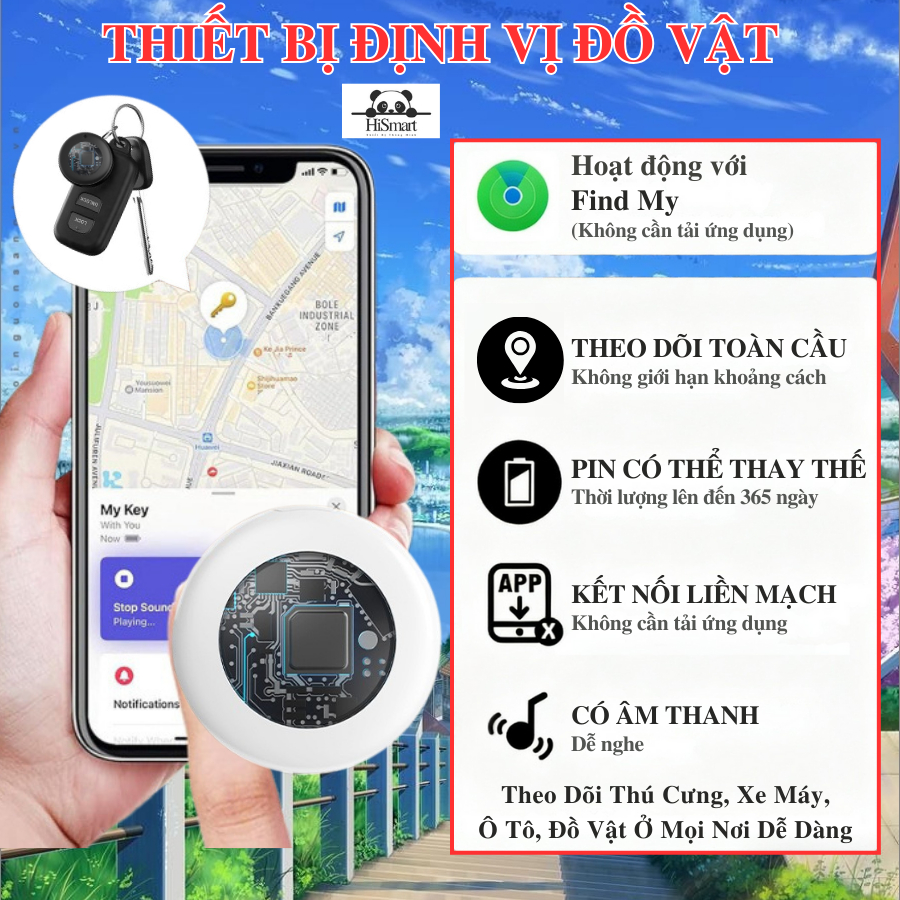 Thiết Bị Định Vị Xe Máy Smart Tag, Chống Thất Lạc Xe Máy, Xe Đạp, Túi Xách, Tìm Đồ Vật Từ Xa