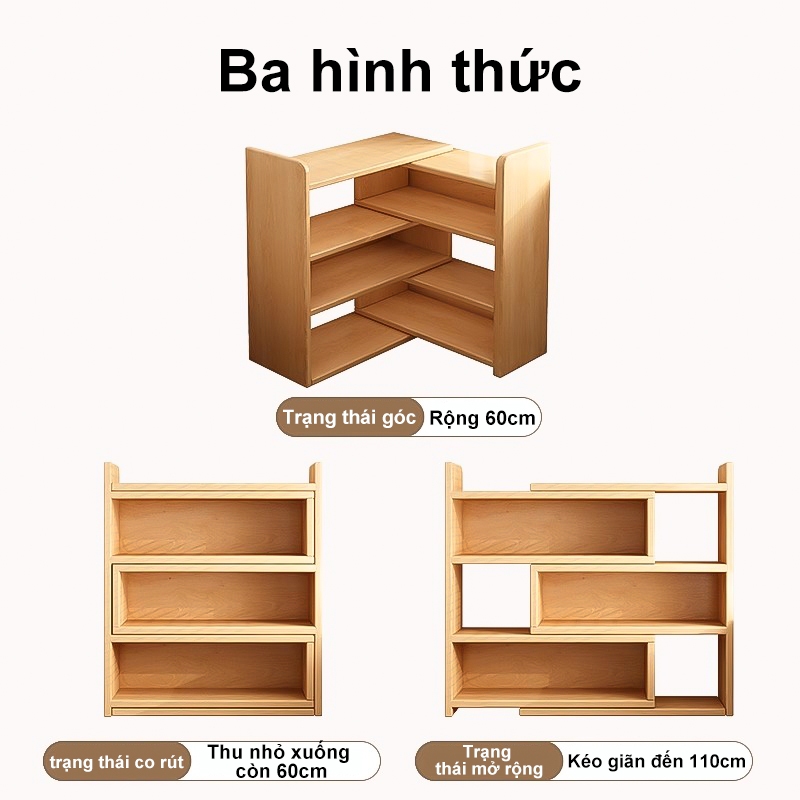 ALVIN Tủ đựng đồ đa năng Tủ giày dép bằng gỗCó thể thu gọn và kéo dài hoặc thu gọn ở các góc | BigBuy360 - bigbuy360.vn
