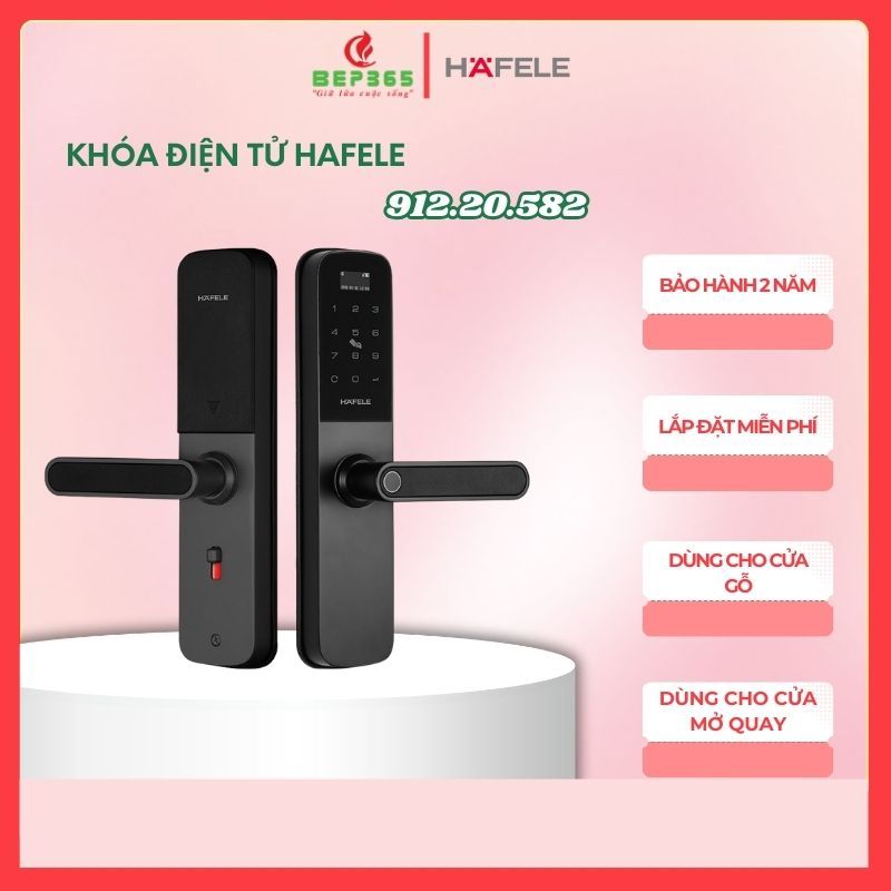 Khóa Cửa Hafele DL6100 912.20.582 Điện Tử – Mở Bằng Vân Tay Mật Khẩu Thẻ Từ – Hợp Kim Nhôm Cao Cấp