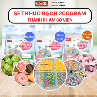   200Gram  Bột Khúc Bạch Đủ Vị  Dâu Việt Quất Cacao Matcha Môn Sữa  - 60 viên - Food Ăn Vặt Ngon 