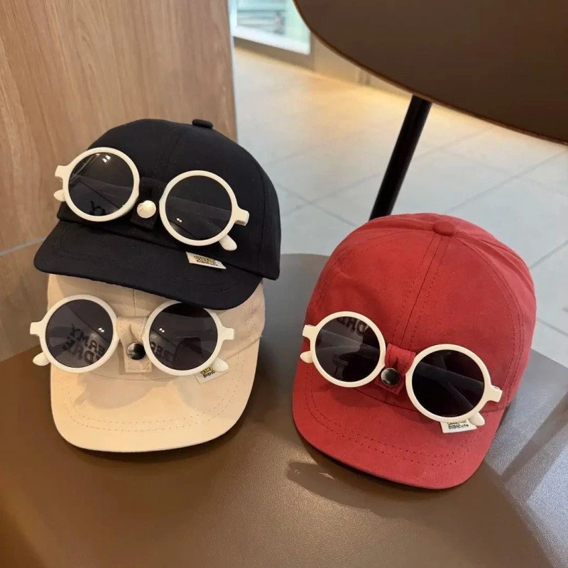 [Peinn] Mũ lưỡi trai kèm kính cho bé dễ thương 2 trong1 ( 2- 6 tuổi )