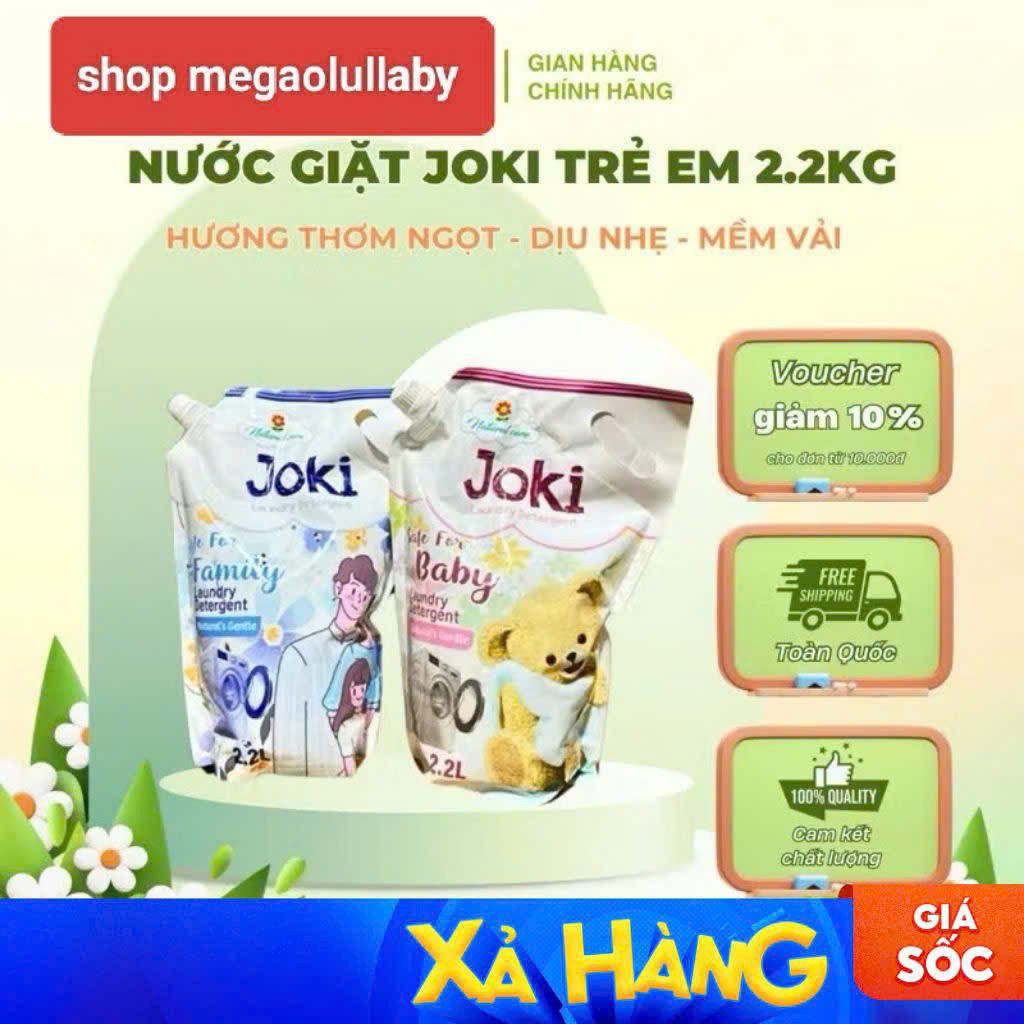 Nước giặt JOKI 2.2 kg an toàn cho da cả bé và gia đình Hương Thơm Dịu Nhẹ,Mềm Vải