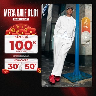   GIÁ MỞ BÁN  Quần dài nỉ thể thao FLEECE ICON ống suông co giãn thoải mái hạn chế nhăn - Redikick 