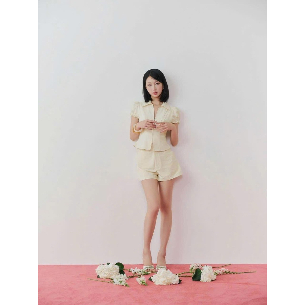 Hion Store - Set áo dây kéo + chân váy 3 màu S M