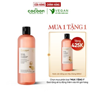  Toner nước cân bằng da Sen Hậu Giang Cocoon 500ml thuần chay 