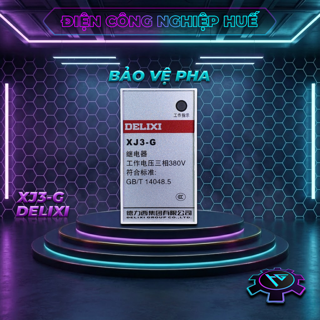 Bảo vệ pha Delixi 3 pha XJ3-G AC380V - Bảo vệ mất pha, sai thứ tự pha, lệch pha
