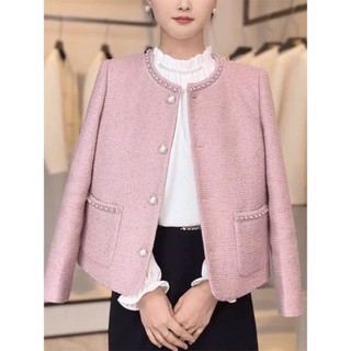 (47-90 KG) ÁO KHOÁC DẠ HỒNG, CHẤT DẠ TWEED KIM SA CAO CẤP, MAY 2 LỚP, GAM MÀU NHẸ NHÀNG, DỄ MẶC