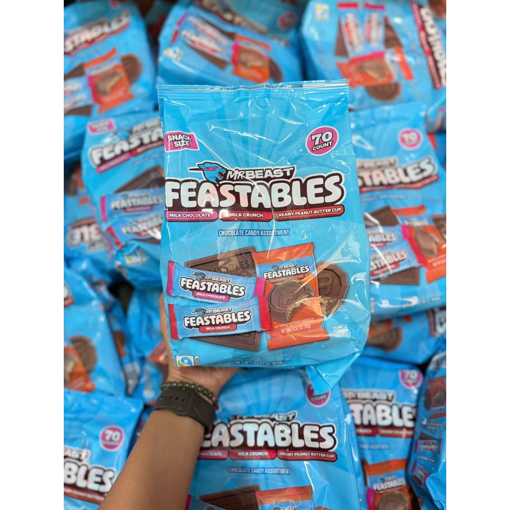 (Hàng Mỹ) Socola MrBeast Feastables – Set 70 Snack