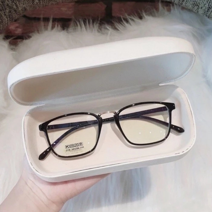 [Peinn] Gọng kính 210 gọng kính cận nữ dáng vuông nhựa dẻo trong suốt - Bự Store