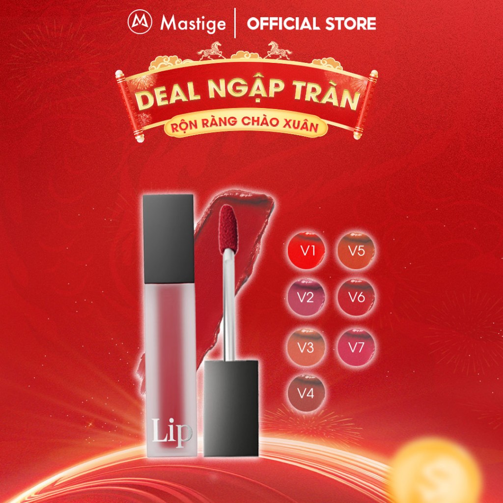 Son kem lì lâu trôi Mastige Velvet Tint - Mềm mịn, không lộ vân môi, dưỡng ẩm, thuần chay 4.5ml