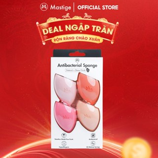   MUA 4 TÍNH 3  Mút Trang Điểm Kháng Khuẩn Mastige - Tiết Kiệm Mỹ Phẩm Lớp Nền Mềm Mịn - Hồng Cam 