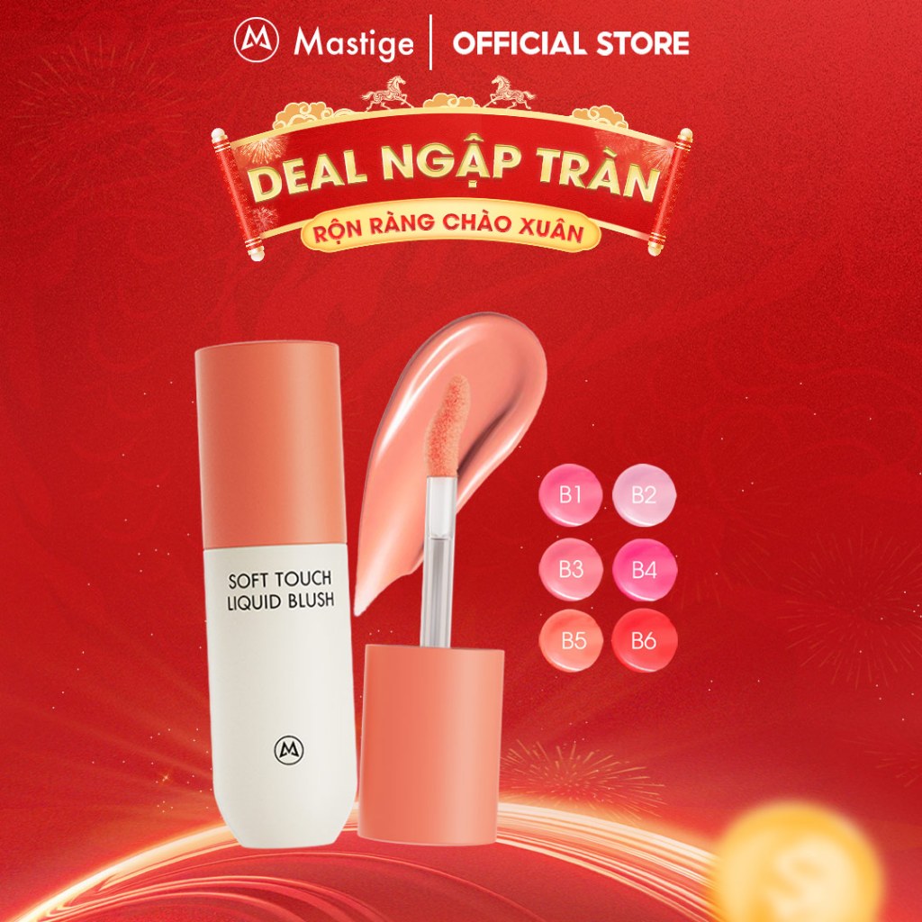 [MỚI] Má Hồng Kem Lâu Trôi Mastige Liquid Blush - Bền Màu, Dễ Tán, Chuẩn Màu, Không Trượt Nền, Hồng