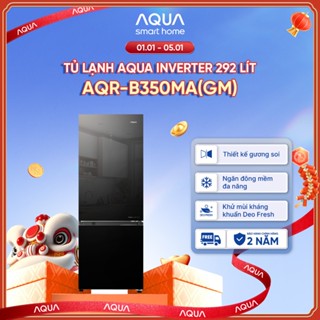   Webtretho  Freeship toàn quốc - Tủ lạnh ngăn đông dưới Aqua Inverter 292 lít AQR-B350MA GM  - Bảo hành chính hãng 2 năm 
