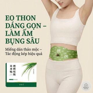 Miếng Dán Bụng Tan Mỡ Thảo Dược Tự Nhiên Hỗ Trợ Giảm Béo An Toàn Không Gây Kích Ứng Giúp Vòng Eo Thon Gọn Săn Chắc Hơn