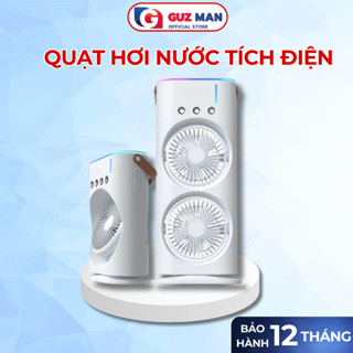Quạt Điều Hoà Mini Để Bàn  2 Tầng Làm Mát Bằng Hơi Nước, Đèn Led Nhiều Màu Sắc