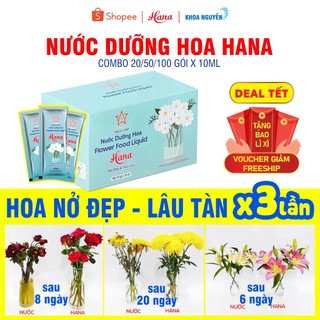  Freeship 20-50-100 gói Nước Dưỡng hoa Hana giúp hoa tươi lâu nở đẹp không gây thối nước 