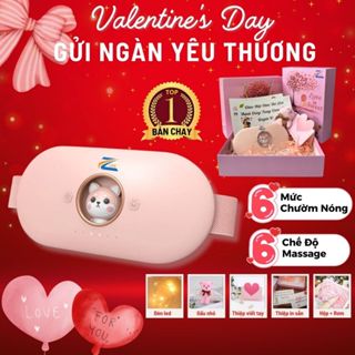 Quà Tặng Tinh Tế Ý Nghĩa Cho Vợ, Người Yêu Nhân Ngày Lễ - Đai Massage Bụng Kinh, Chườm Ấm 6 Cấp Độ