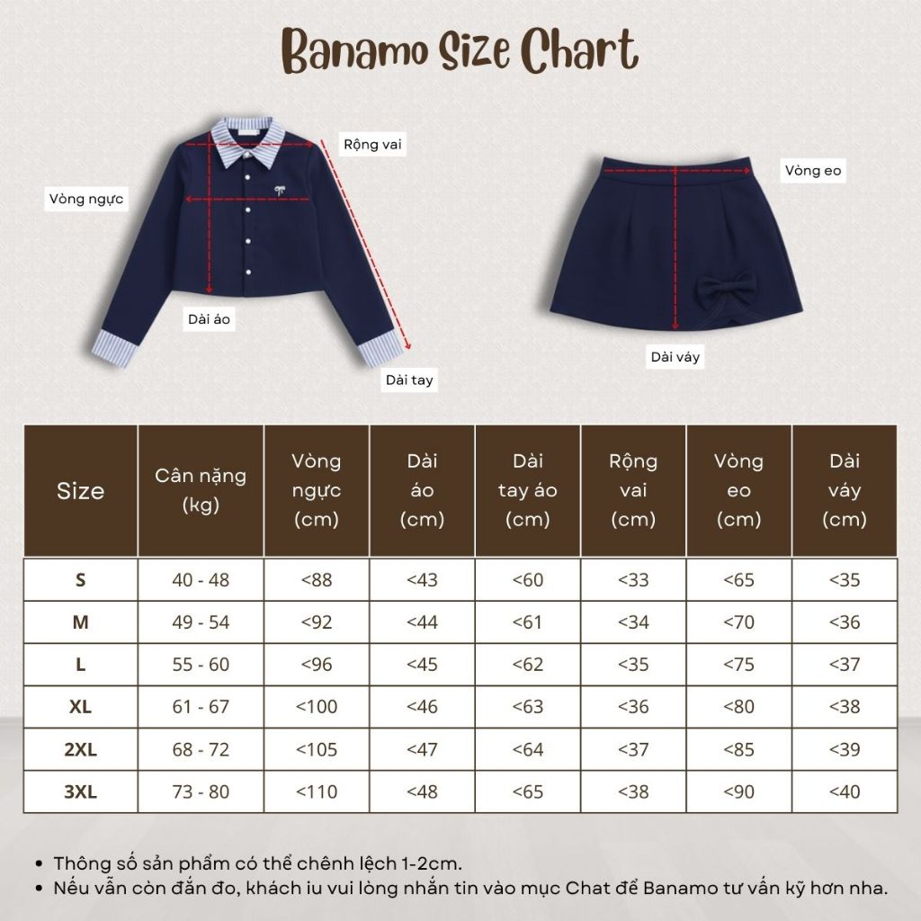 Set đồ nữ BIGSIZE Banamo áo sơ mi dài tay phối cổ kẻ sọc xanh mix chân váy chữ A đính nơ dáng xoè Hàn Quốc 1900 | BigBuy360 - bigbuy360.vn