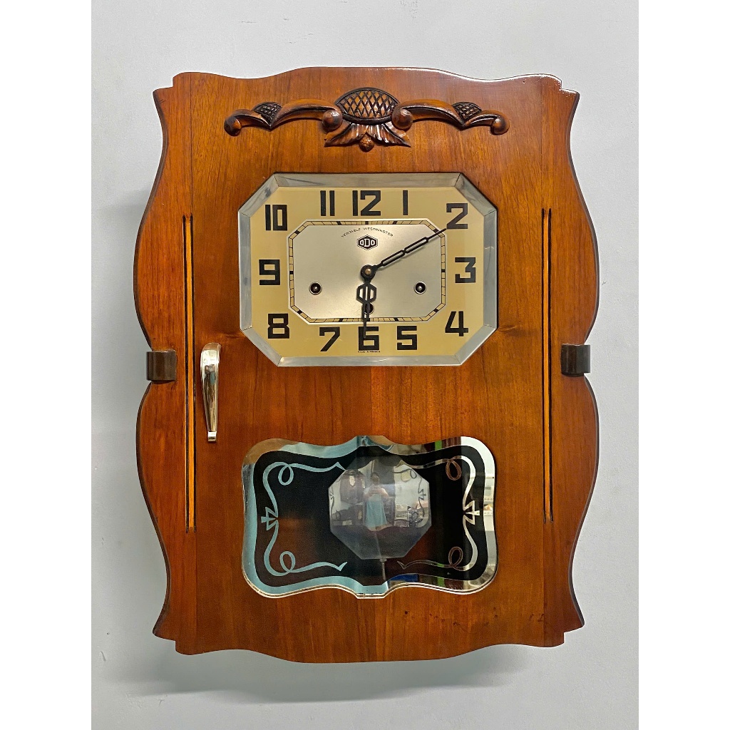 #.Đồng hồ treo tường gỗ quả lắc cơ ODO 54/8/8,#.Đồng hồ côn cổ