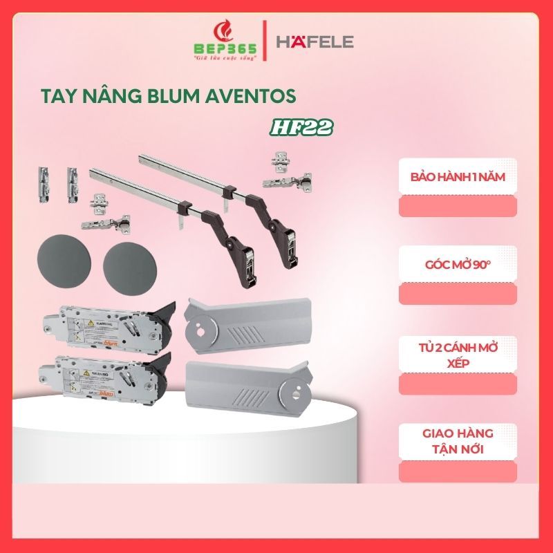 Tay Nâng Cánh Tủ Blum HF22 / HF25 / HF28 – Giảm Chấn Blumotion – Nâng Hạ Êm Ái