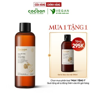  Nước tẩy trang bí đao Cocoon 500ml dành cho da dầu da mụn - Vegan mỹ phẩm thuần chay 